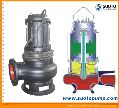 Pompe à eaux usées submersible centrifuge Wq pour le drainage des déchets avec couplage automatique