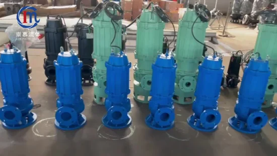 Pompe de drainage des eaux usées sales submersible non colmatante Pompe centrifuge verticale à boues en acier inoxydable Wq
